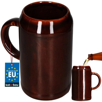 Kufel kubek kamionkowy ceramiczny 1l piwo wino