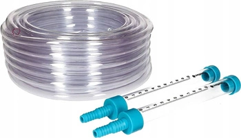 Poziomica ręczna wodna z wężem szlaufwaga menzurka 25m 2 rurki pomiarowe