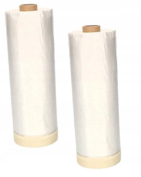 Folia malarska 195x33 plandeka ochronna z taśmą - 2 szt.