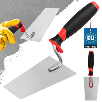 Kielnia murarska trapezowa nierdzewna gumowy uchwyt 130 mm