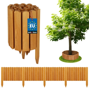 Płotek ogrodowy palisada obrzeże drewniany wbijany dębowy 200x30 cm