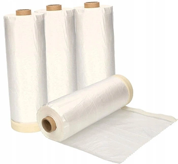 Folia malarska 195x33 plandeka ochronna z taśmą - 4 szt.