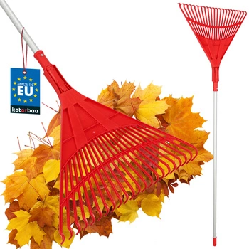 Grabie wachlarzowe do liści 50 cm + trzon aluminiowy 1,3 m