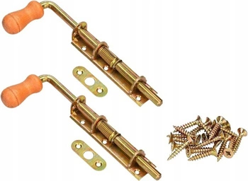 Rygiel zamknięcie zasuwa 200 mm stopka sprężynowa - 2 szt.