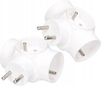 Złodziejka trójnik rozgałęźnik 3 gniazda uz - 2 szt.