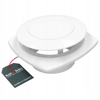 Anemostat wentylacyjny wywiewny biały 125 plastik