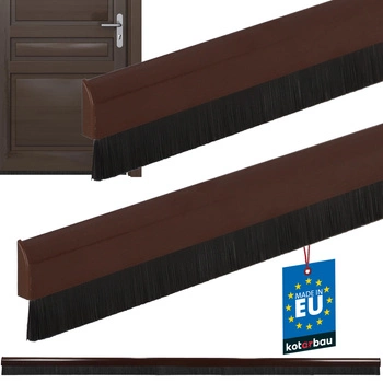 Listwa uszczelka pod drzwi brązowa 25 mm 1 m zestaw 2 szt.