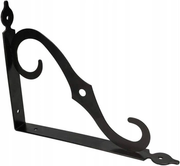 Wspornik regałowy pod półkę 190/240 czarny zestaw 2 szt.