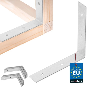 Kątownik ciesielski nierdzewny ocynkowany 100x100x20 mm zestaw 25 szt