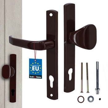 Klamko pochwyt na wkładkę do furtki bramy drzwi aluminium brązowy 92 mm