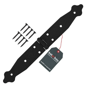 Zawias ozdobny do okiennic drzwi altan skrzyń 150x150x35 mm - Kolor czarny