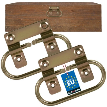 Uchwyt do skrzyni kufrów szuflad ocynk złoty 13 cm zestaw 2 szt.