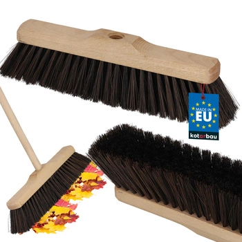 Szczotka drewniana do liści podłóg kostki nylon 30 cm