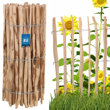 Płotek leszczynowy ogrodzenie obrzeże palisada łupanka 90 cm