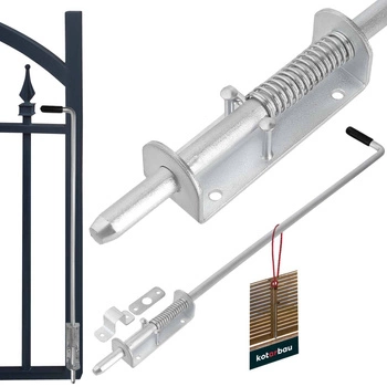 Zasuwa ze sprężyną do bramy drzwi ocynkowana 80 cm