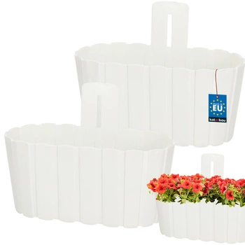 Doniczka ścienna ścienna antracyt wisząca 280 MM Zestaw 2 SZT