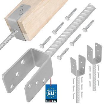 Podstawa słupa z prętem do wmurowania 50 mm zestaw 2 szt.