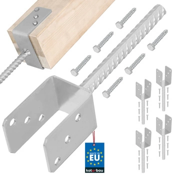 Podstawa słupa z prętem do wmurowania 60 mm zestaw 4 szt.