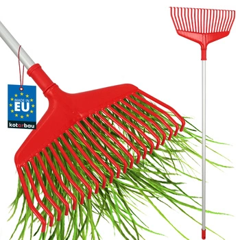 Grabie Do Liści Trawy Siana 38 CM Z Trzonkiem Aluminiowym 1,3 M