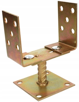 Podstawa słupa przykręcana u 0-125 mm wspornik kotwa na stopce - Kolor złoty