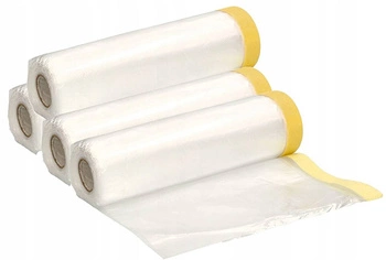 Folia malarska 200x20 plandeka ochronna z taśmą - 4 szt.