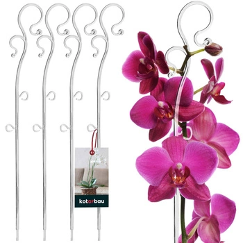 Podpora do roślin plastikowa transparentna 39 cm zestaw 4 szt.