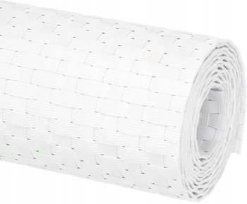 Taśma panelowa osłona ogrodzeniowa rattan 19x255 cm biała