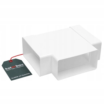 Łącznik trójnik kanału płaskiego biały 110x55 mm