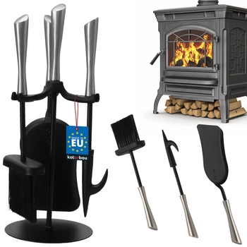 Zestaw 4 elementy kominkowy wieszak do kominka pieca