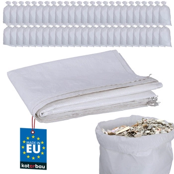 Worek polipropylenowy na gruz piasek węgiel 50 kg 60x105 cm zestaw 50 szt.