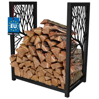 Stojak regał na drewno kominkowe opałowe kominka pieca loft 60 cm