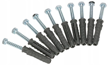 Kołki rozporowe 12x60 mm wkręty zestaw 10 szt.