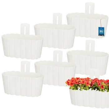 Doniczka ścienna ścienna antracyt wisząca 280 MM Zestaw 6 SZT