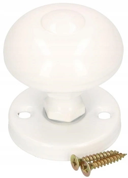 Gałka obrotowa do przykręcenia uchwyt biała klamka