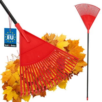 Grabie wachlarzowe do liści 49 cm + trzon aluminiowy 1,5 m