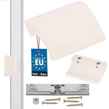 Zatrzask balkonowy pochwyt drzwi zamek palacza aluminiowy - Kolor kremowy