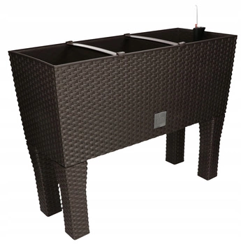 Doniczka balkonowa skrzynka donica 60 na nogach - Kolor antracyt