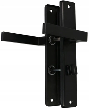 Klamka czarna wc drzwi łazienki 72 drzwiowa lewa