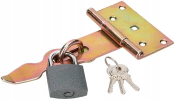 Zestaw wrzeciądz skobel zamknięcie do drzwi z kłódką - 190 mm