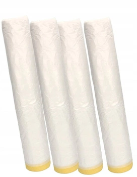 Folia malarska 360x20 plandeka ochronna z taśmą - 4 szt.