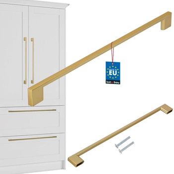 Uchwyt meblowy kuchenny klasyczny nowoczesny długi złoty mat 320 mm