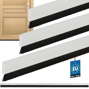 Listwa uszczelka pod drzwi biała 25 mm 1 m zestaw 3 szt.