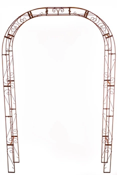 Pergola ogrodowa drabinka łuk na kwiaty róże rdza