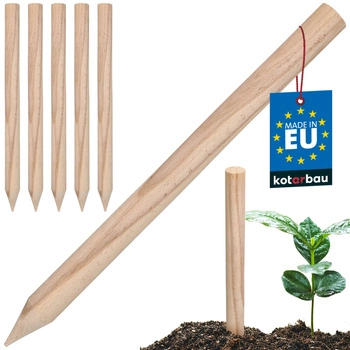 Paliki drewniane bukowe geodezyjne do warzyw drzewek 40 cm zestaw 5 szt.