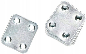 Płytka perforowana łącznik płaski budowlany 34x30 mm - 100 szt.