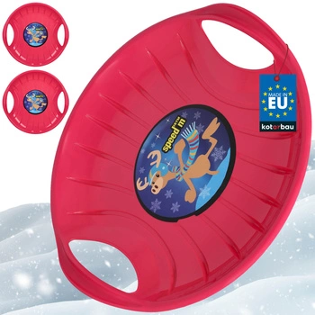 Sanki do zjeżdżania po śniegu różowy 60 cm zestaw 2 szt.