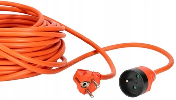 Przedłużacz ogrodowy jednokrotny do kosiarki z uziemieniem 15 m