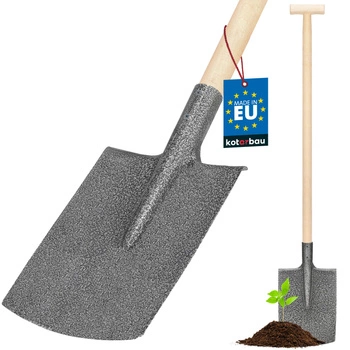 Szpadel łopata szufla metalowa z drewnianym trzonem