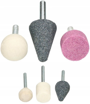 Zestaw kamienie trzpieniowe szlifierske frez - 6 szt.