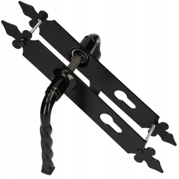 Klamka lilia do drzwi furtki bramy kuta 72 na wkładkę